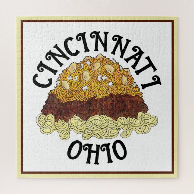 Puzzle Cincinnati Chili Ohio OH Spaghetti (Vertical)
