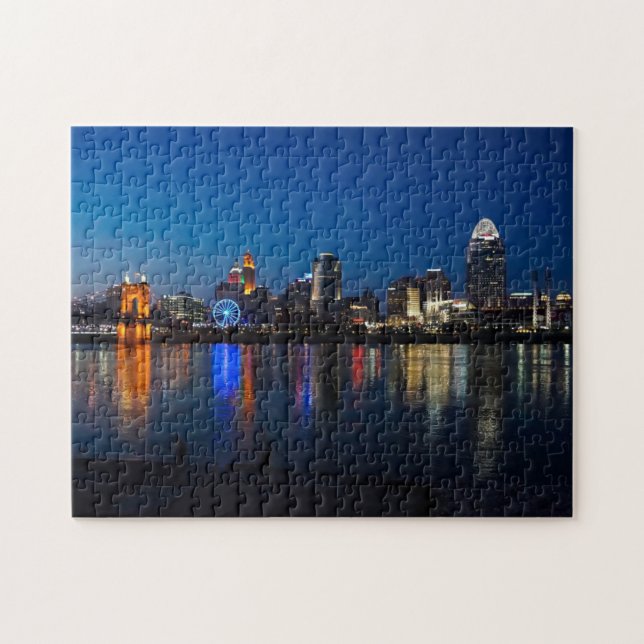 Puzzle Cincinnati por la noche (Horizontal)