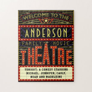 Puzzle Cine residencial Marquee de Movie Theater   Nombre
