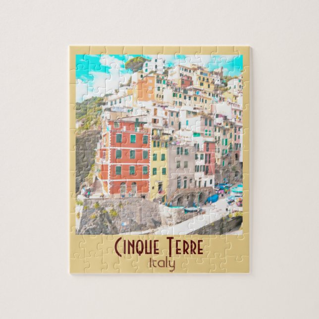 Puzzle Cinque Terre, Italia Vintage (Vertical)