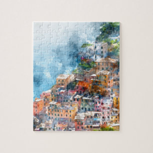 Puzzle Cinque Terre Watercolor Italia