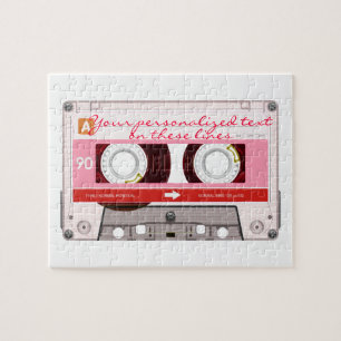 Puzzle Cinta de cassette - rojo -