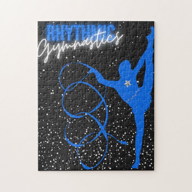 Puzzle Cinta de gimnasia rítmica y estrellas (Vertical)
