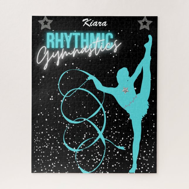 Puzzle Cinta rítmica de gimnasia y    estrellasJigsaw Puz (Vertical)
