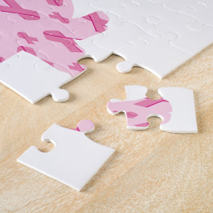 Puzzle Cinta rosa Dachshund para el cáncer