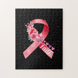 Puzzle Cinta rosa para la toma de conciencia sobre el cán