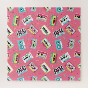 Puzzle Cintas de audio retro: estilo de los años 80.
