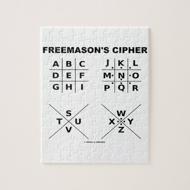 Puzzle Cipher de Freemason (criptografía) (Vertical)