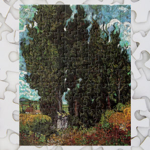 Puzzle Cipreses con figuras femeninas de Vincent van Gogh