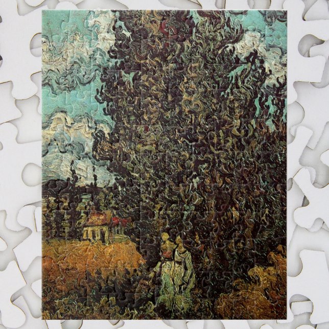 Puzzle Cipreses y dos mujeres de Vincent van Gogh (Subido por el creador)