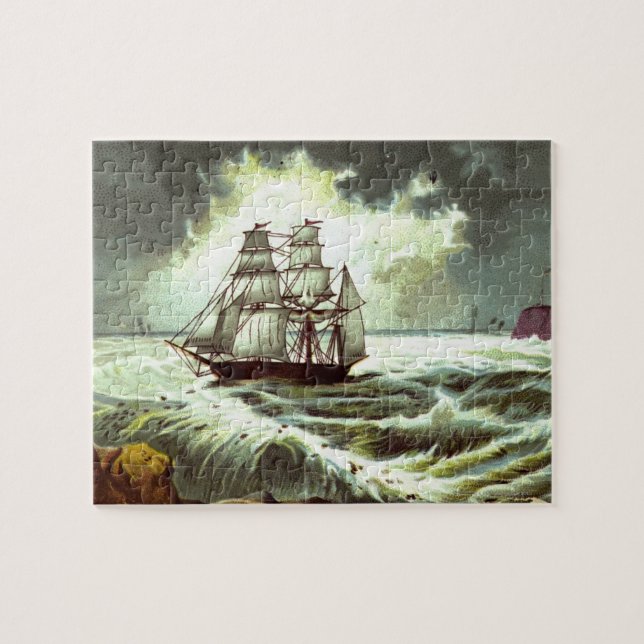 Puzzle Circa 1880: Una tarjeta de felicitaciones navideña (Horizontal)