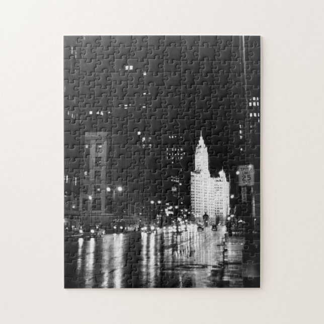Puzzle circa 1954:  De la visión una avenida de Michigan (Vertical)