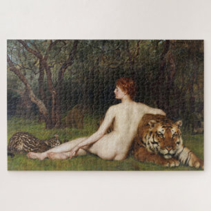 Puzzle Circe (Mujer, Tigre y Ocelote) (por John Collier)