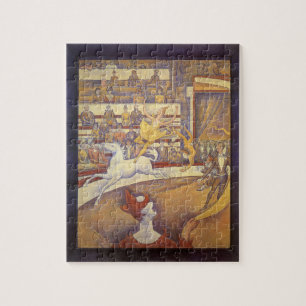 Puzzle Circo por Georges Seurat, Arte Puntillismo Vintage
