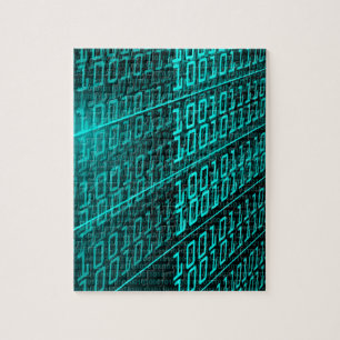Puzzle Circuito de tecnología informática futurista Cyber
