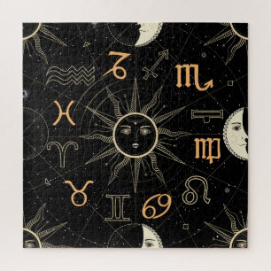 Puzzle Círculo del horóscopo, signos del zodiaco, cosecha