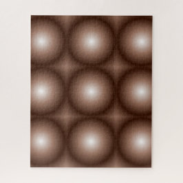 Puzzle Círculo geométrico 3D Círculo oscuro Mocha marrón 