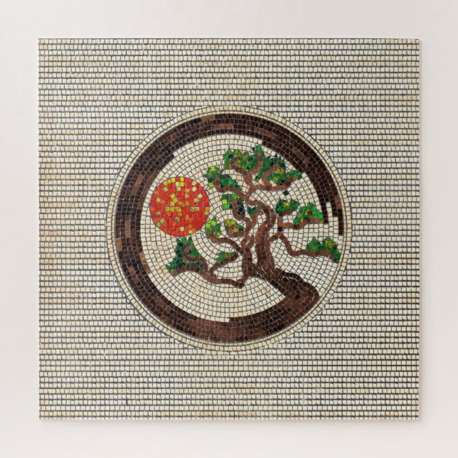 Puzzle Círculo Zen Enso y Mosaico árbol Bonsai (Vertical)