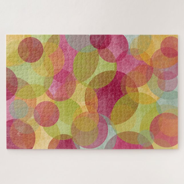 Puzzle Círculos coloridos flotantes abstraen el arte digi (Horizontal)