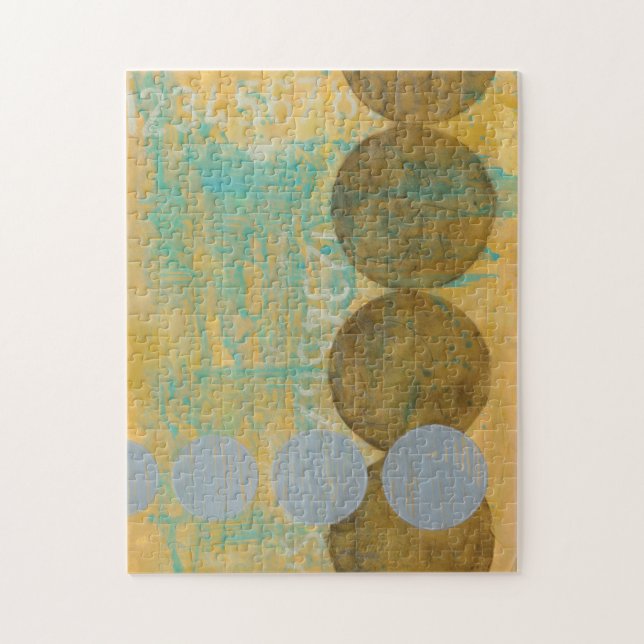 Puzzle Círculos oscuros y grises con números (Vertical)