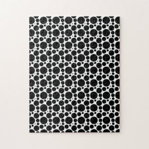 Puzzle Círculos y puntos en 7 tamaños: negro y blanco rep
