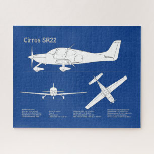 Puzzle Cirrus SR22 - Planes de dibujo del plano aéreo ABD