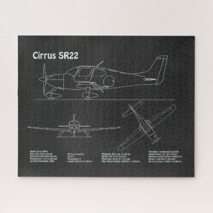 Puzzle Cirrus SR22 - Planes de dibujo del plano aéreo PD