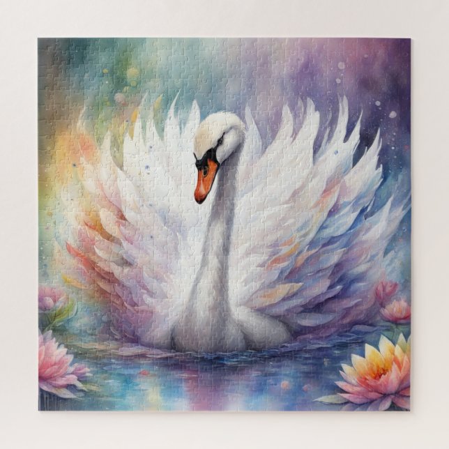 Puzzle Cisne de aves arcoiris 1 (Vertical)