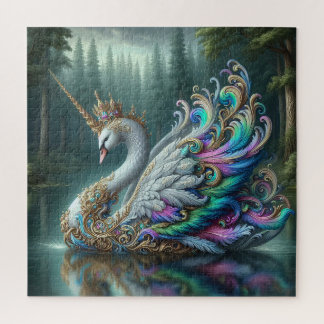 Puzzle Cisne de unicornio majestuoso