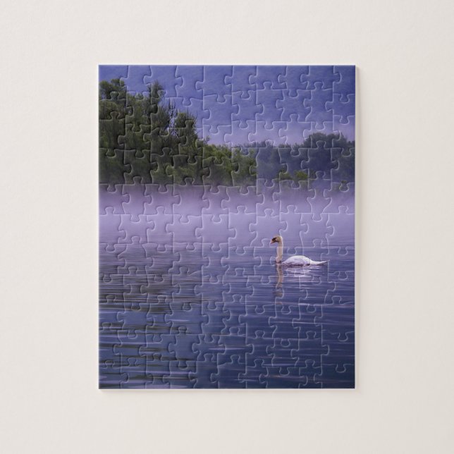 Puzzle Cisne en lago (Vertical)