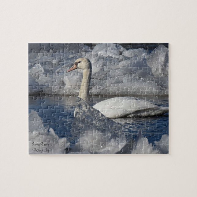 Puzzle Cisne juvenil en río Icey (Horizontal)