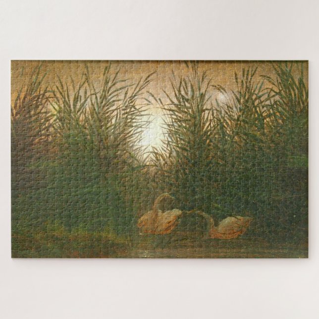 Puzzle Cisnes en las cañas de Caspar David Friedrich (Horizontal)