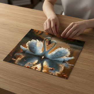Puzzle Cisnes En Otoño 