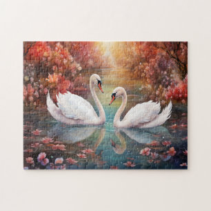 Puzzle Cisnes En Otoño