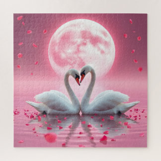 Puzzle Cisnes en un lago