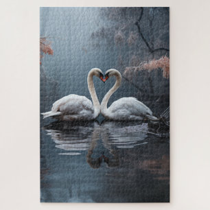 Puzzle Cisnes juntos para siempre