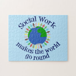 Puzzle Cita azul del trabajo social Inspirador