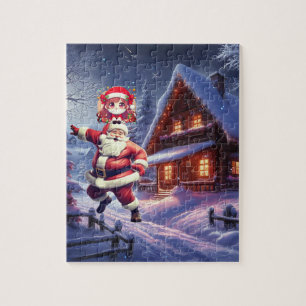 Puzzle Cita bebé Santa Claus Navidades de danza
