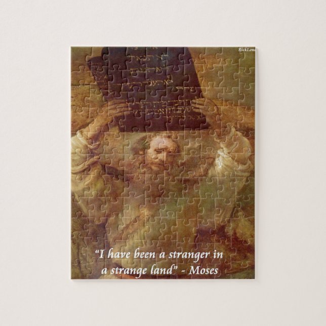 Puzzle Cita bíblica de Rembrandt sobre Moisés (Vertical)