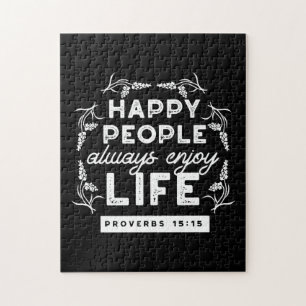 Puzzle Cita cristiana inspiradora de Proverbios 15:15