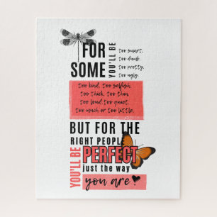 Puzzle Cita de amistad de amor y aceptación incondicional