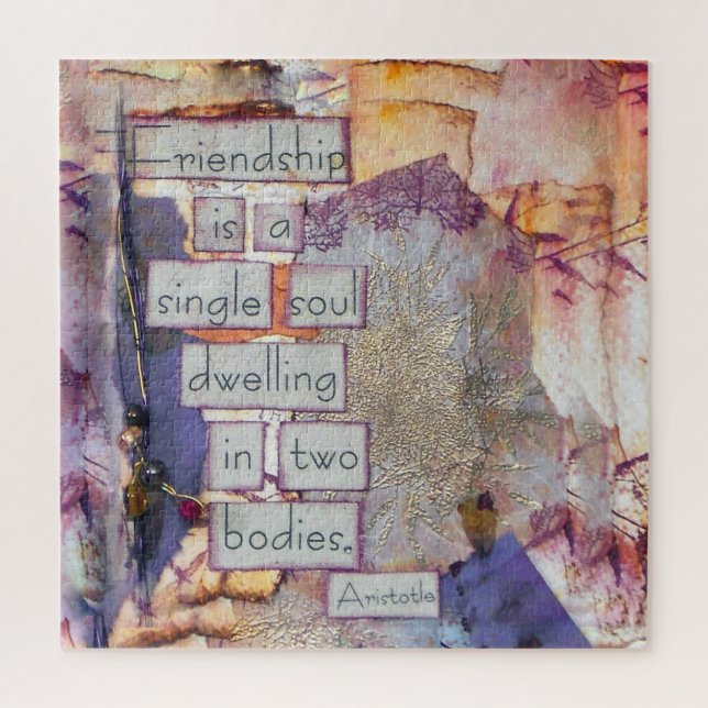 Puzzle Cita De Amistad La Amistad Es Un Solo Alma (Vertical)