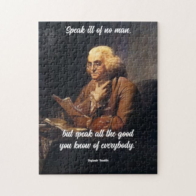 Puzzle Cita de Benjamin Franklin -Personalizar cita (Vertical)