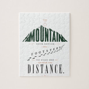 Puzzle Cita de distancia de pasos de montaña