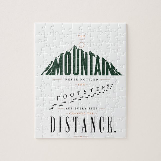 Puzzle Cita de distancia de pasos de montaña (Vertical)
