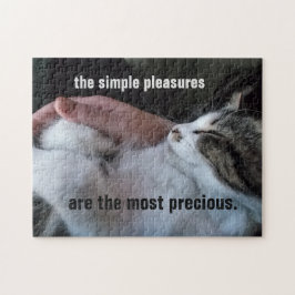 Puzzle Cita de gatito adorable placeres simples más preci