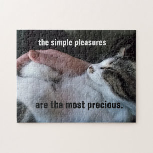 Puzzle Cita de gatito adorable placeres simples más preci
