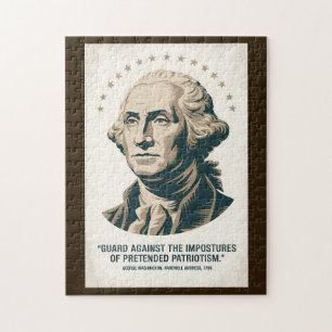 Puzzle Cita de George Washington Presidente Americano Art