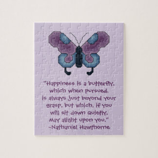 Puzzle Cita de la felicidad de la mariposa de Nathaniel