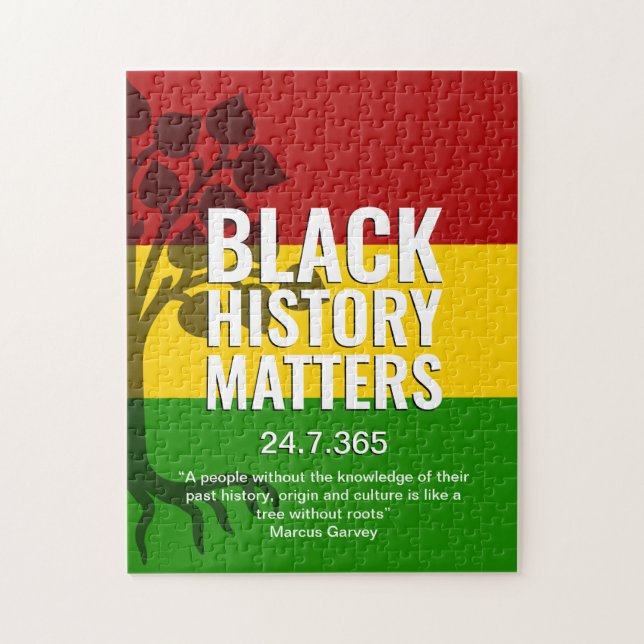 Puzzle Cita de Marcus Garvey sobre historia negra BHM (Vertical)